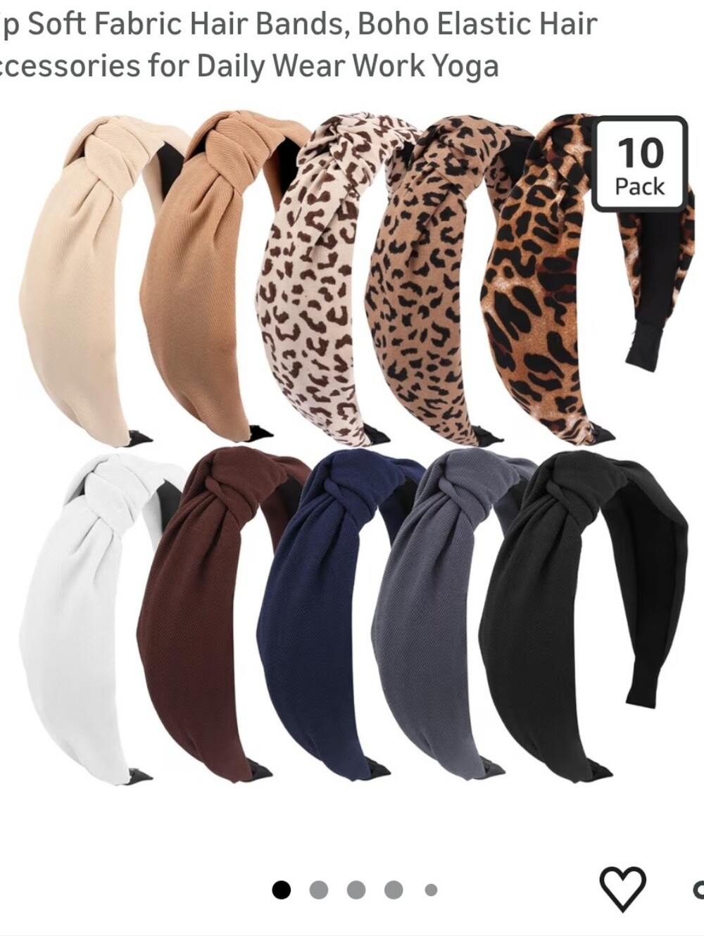 10 Pack Knotted Headbands